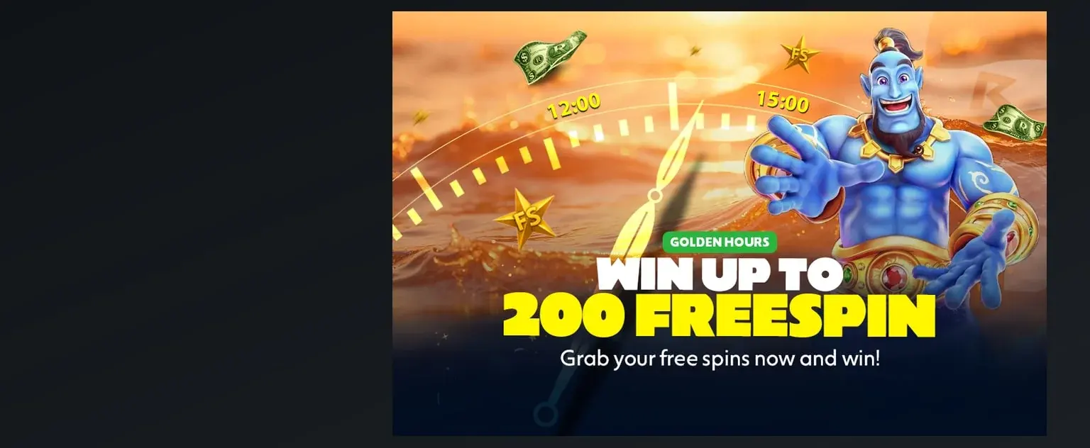 Golden Hours Up to 250 Free Spins