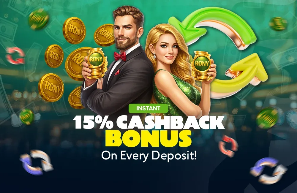 15% CASHBACK on net losses